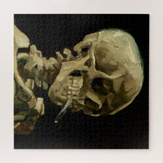 Vincent Van Gogh Skeleton met een brandende sigare Legpuzzel (Horizontaal)