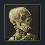 Vincent Van Gogh Skeleton met een brandende sigare Magneet<br><div class="desc">Vincent Van Gogh Skeleton met een verbluffende Vintage Fine Art Magnet</div>