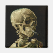 Vincent Van Gogh Skeleton met een brandende sigare Magneet (Voorkant)