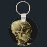 Vincent Van Gogh Skeleton met een brandende sigare Sleutelhanger<br><div class="desc">Vincent Van Gogh Skeleton met een verbluffende Sleutelhanger van de Vintage van de Sigarette</div>