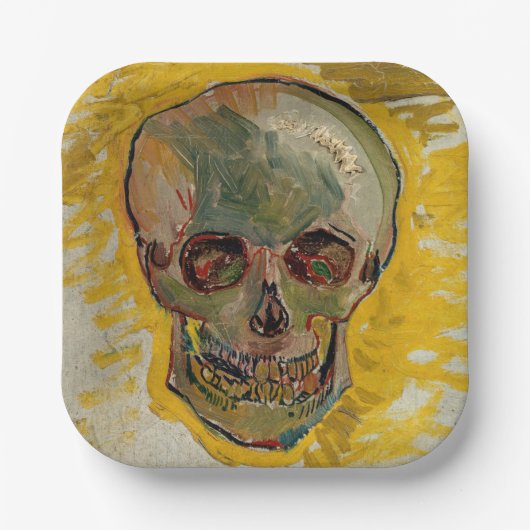 Vincent van Gogh - Skull 1887 #2 Papieren Bordje (Voorkant)