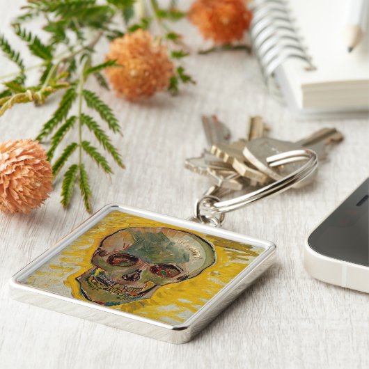 Vincent van Gogh - Skull 1887 #2 Sleutelhanger (Zijkant)