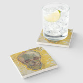 Vincent van Gogh - Skull 1887 #2 Stenen Onderzetter (Zijkant)