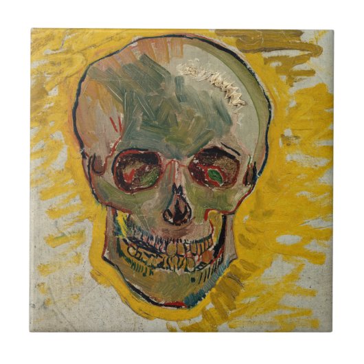 Vincent van Gogh - Skull 1887 #2 Tegeltje (Voorkant)