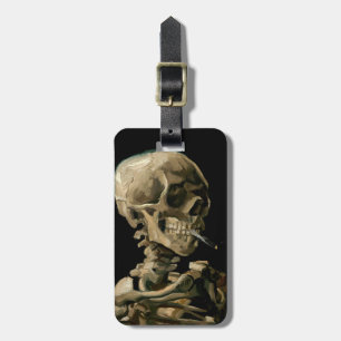 Vincent van Gogh - Skull met Burning Cigarette Bagagelabel