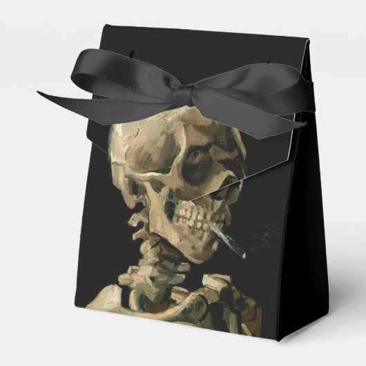 Vincent van Gogh - Skull met Burning Cigarette Bedankdoosjes (Voorkant Zijde)