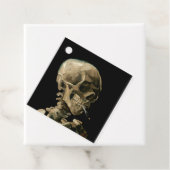 Vincent van Gogh - Skull met Burning Cigarette Bedankjes Labels (In situ)