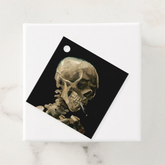 Vincent van Gogh - Skull met Burning Cigarette Bedankjes Labels (In situ)