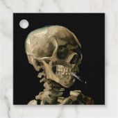 Vincent van Gogh - Skull met Burning Cigarette Bedankjes Labels (Voorkant)