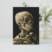 Vincent van Gogh - Skull met Burning Cigarette Bedankkaart (Staand voorkant)