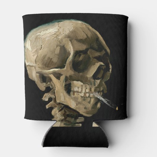 Vincent van Gogh - Skull met Burning Cigarette Blikjeskoeler (Achterkant)