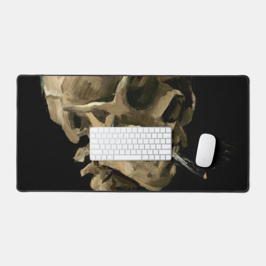 Vincent van Gogh - Skull met Burning Cigarette Bureaumat (Keyboard & Muis)