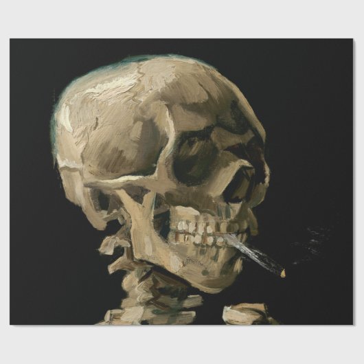 Vincent van Gogh - Skull met Burning Cigarette Cadeaupapier (Vlak)