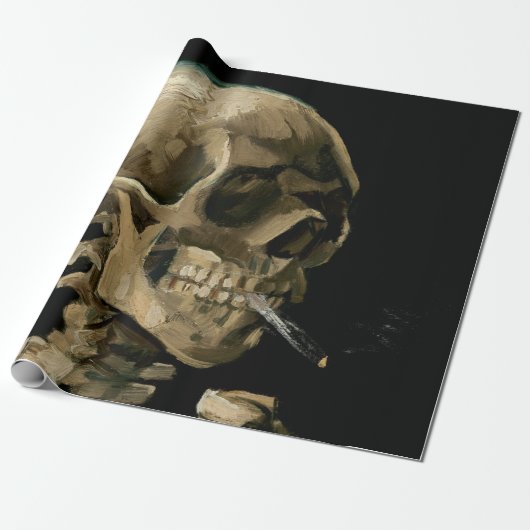 Vincent van Gogh - Skull met Burning Cigarette Cadeaupapier (Uitgerold)