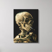 Vincent van Gogh - Skull met Burning Cigarette Canvas Afdruk (Voorkant)