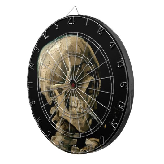 Vincent van Gogh - Skull met Burning Cigarette Dartbord (Voorkant Rechts)