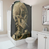 Vincent Van Gogh - Skull met Burning Cigarette Douchegordijn (In situ)