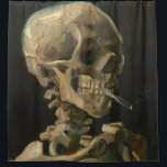 Vincent Van Gogh - Skull met Burning Cigarette Douchegordijn<br><div class="desc">Vincent Van Gogh - Skull met Burning Cigarette</div>