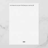 Vincent van Gogh - Skull met Burning Cigarette Folie Feestdagenkaart (Achterkant)