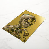 Vincent van Gogh - Skull met Burning Cigarette Folie Feestdagenkaart (Gedraaid)