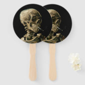 Vincent van Gogh - Skull met Burning Cigarette Handwaaier (Voorkant en achterkant)