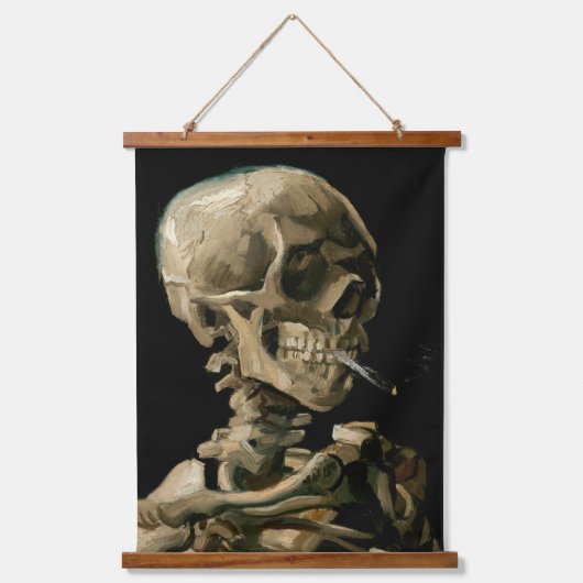 Vincent van Gogh - Skull met Burning Cigarette Hangend Wandkleed (Voorkant)
