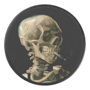 Vincent van Gogh - Skull met Burning Cigarette Hockey Puck