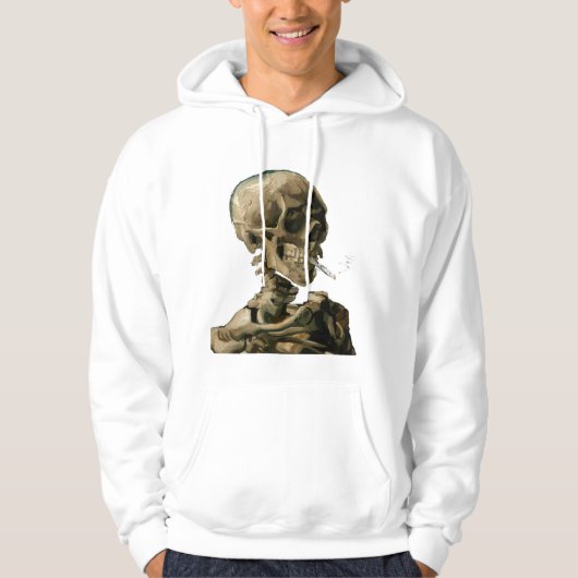 Vincent van Gogh - Skull met Burning Cigarette Hoodie (Voorkant)