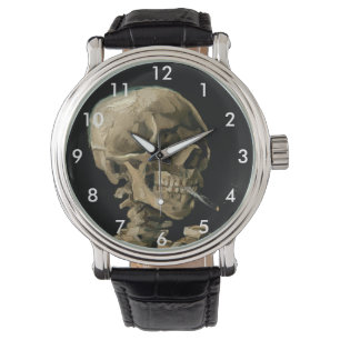 Vincent van Gogh - Skull met Burning Cigarette Horloge
