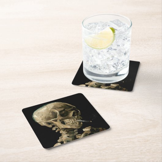 Vincent van Gogh - Skull met Burning Cigarette Kartonnen Onderzetters (Insitu)