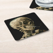 Vincent van Gogh - Skull met Burning Cigarette Kartonnen Onderzetters (Schuin)