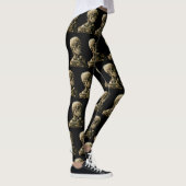 Vincent van Gogh - Skull met Burning Cigarette Leggings (Rechts)