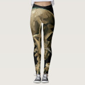 Vincent van Gogh - Skull met Burning Cigarette Leggings (Voorkant)