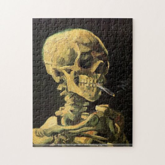 Vincent van Gogh - Skull met Burning Cigarette Legpuzzel (Verticaal)