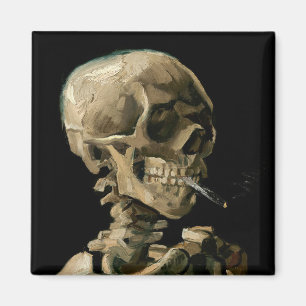 Vincent van Gogh - Skull met Burning Cigarette Magneet