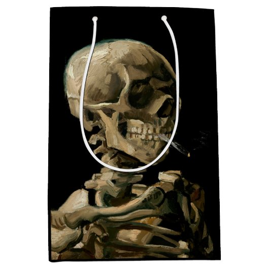 Vincent van Gogh - Skull met Burning Cigarette Medium Cadeauzakje (Voorkant)