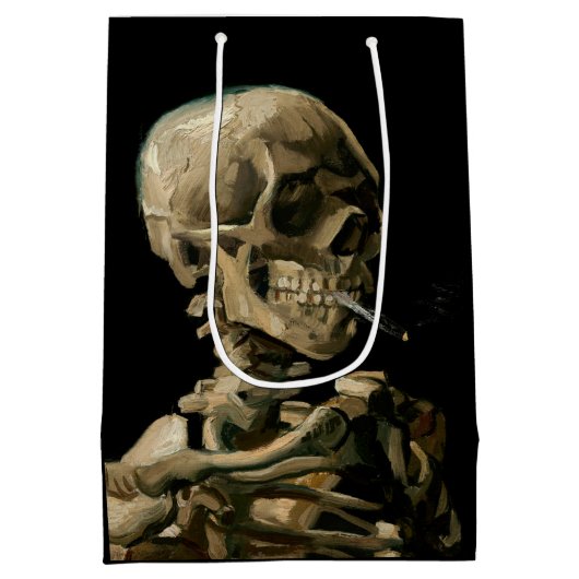 Vincent van Gogh - Skull met Burning Cigarette Medium Cadeauzakje (Achterkant)