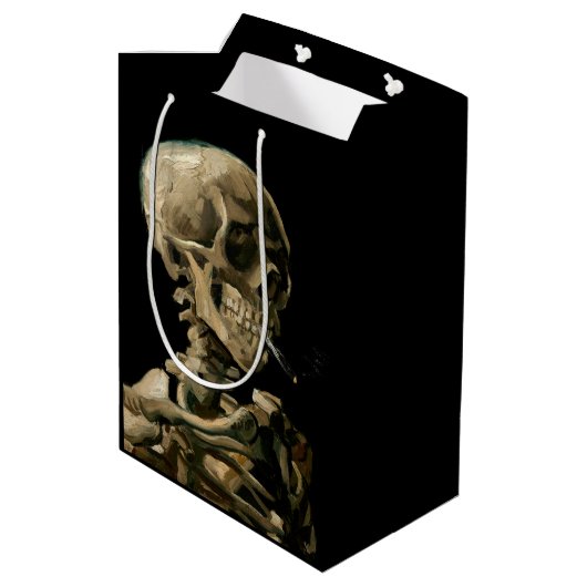 Vincent van Gogh - Skull met Burning Cigarette Medium Cadeauzakje (Achterkant Gekanteld)