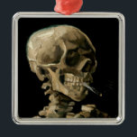 Vincent van Gogh - Skull met Burning Cigarette Metalen Ornament<br><div class="desc">Hoofd van een skelet met een brandende sigaret / schedel met brandende sigaretten / kraan de squelette fumant une sigaret - Vincent van Gogh,  1885</div>