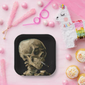 Vincent van Gogh - Skull met Burning Cigarette Papieren Bordje (Feest)