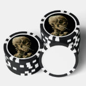 Vincent van Gogh - Skull met Burning Cigarette Poker Chips (Opstapeling)