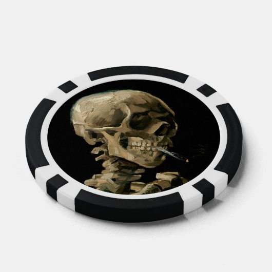 Vincent van Gogh - Skull met Burning Cigarette Poker Chips (Enkel)