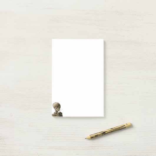 Vincent van Gogh - Skull met Burning Cigarette Post-it® Notes (Op bureau)
