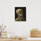 Vincent Van Gogh - Skull met Burning Cigarette Poster (Keuken)