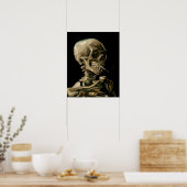 Vincent van Gogh - Skull met Burning Cigarette Poster (Keuken)