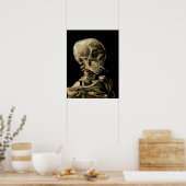 Vincent van Gogh - Skull met Burning Cigarette Poster (Keuken)