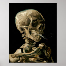Vincent van Gogh - Skull met Burning Cigarette Poster