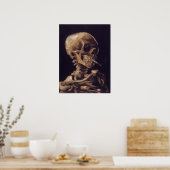 Vincent Van Gogh - Skull met Burning Cigarette Poster (Keuken)