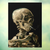 Vincent van Gogh - Skull met Burning Cigarette Raamsticker (Vel 3)