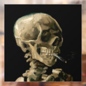 Vincent van Gogh - Skull met Burning Cigarette Raamsticker (Vel 2)
